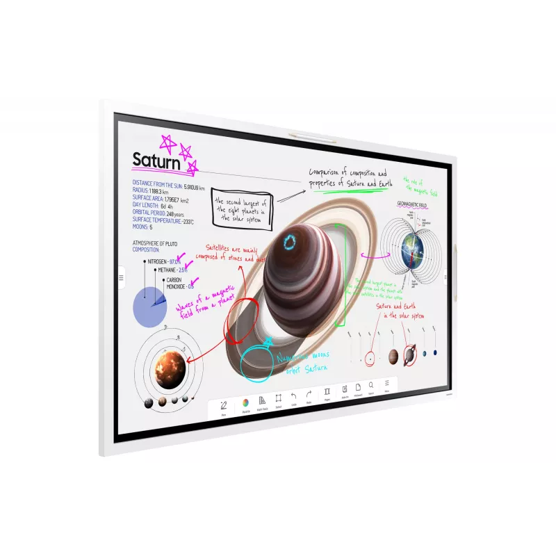 Samsung WM55B interaktives Whiteboard 139,7 cm (55 Zoll) 3840 x 2160 Pixel Touchscreen Grau, Weiß