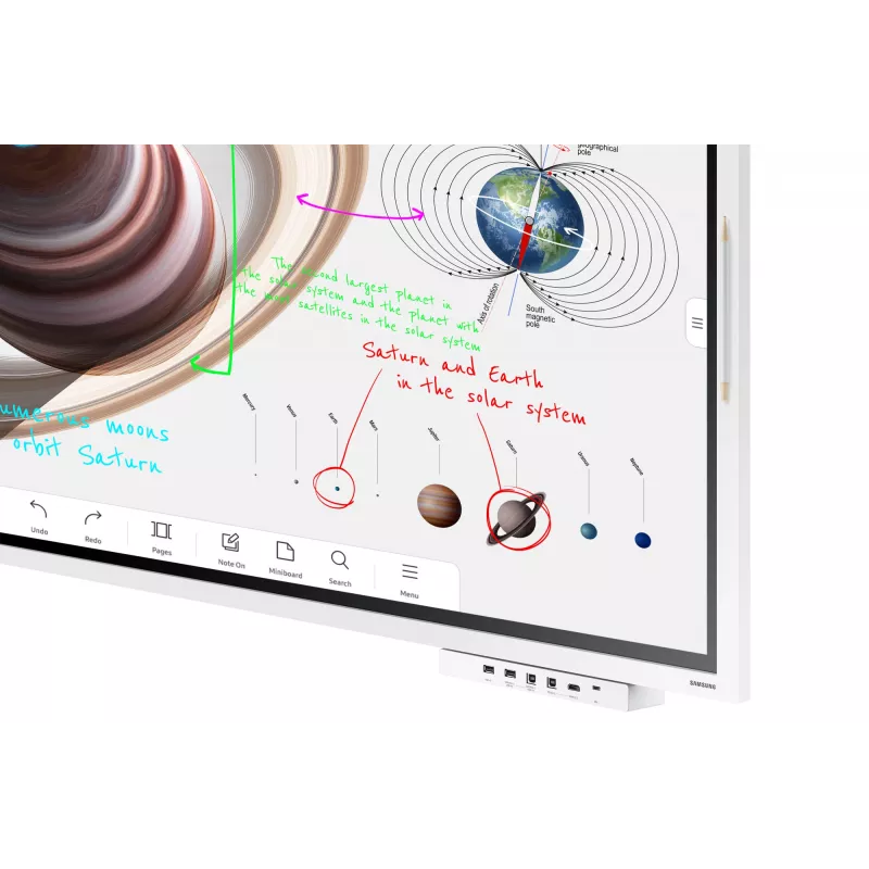 Samsung WM55B interaktives Whiteboard 139,7 cm (55 Zoll) 3840 x 2160 Pixel Touchscreen Grau, Weiß