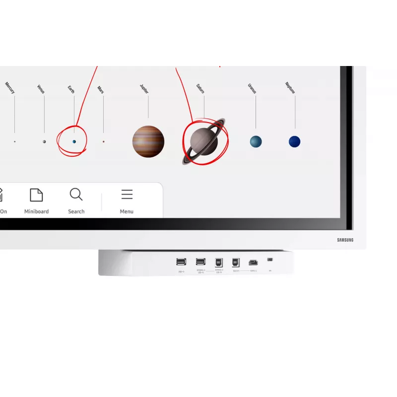 Samsung WM65B interaktives Whiteboard 165,1 cm (65 Zoll) 3840 x 2160 Pixel Touchscreen Grau, Weiß