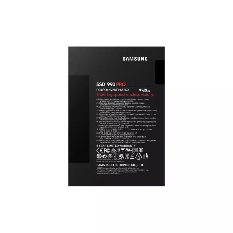 SSD-Festplatte Samsung 990 PRO 4 TB M.2 PCI Express 4.0 NVMe V-NAND MLC