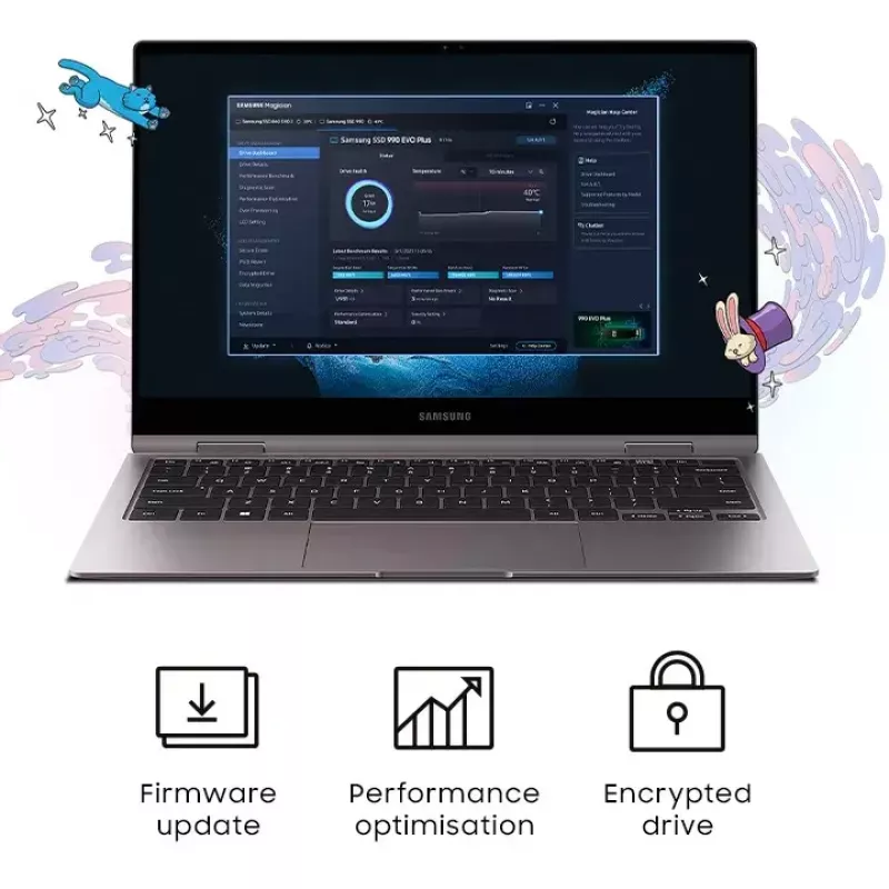 SSD M.2 2280 NVMe Samsung 1 TB (MZ-V9S1T0BW) PCIe 4.0, Lesen 7150 MB/s, Schreiben 6300 MB/s