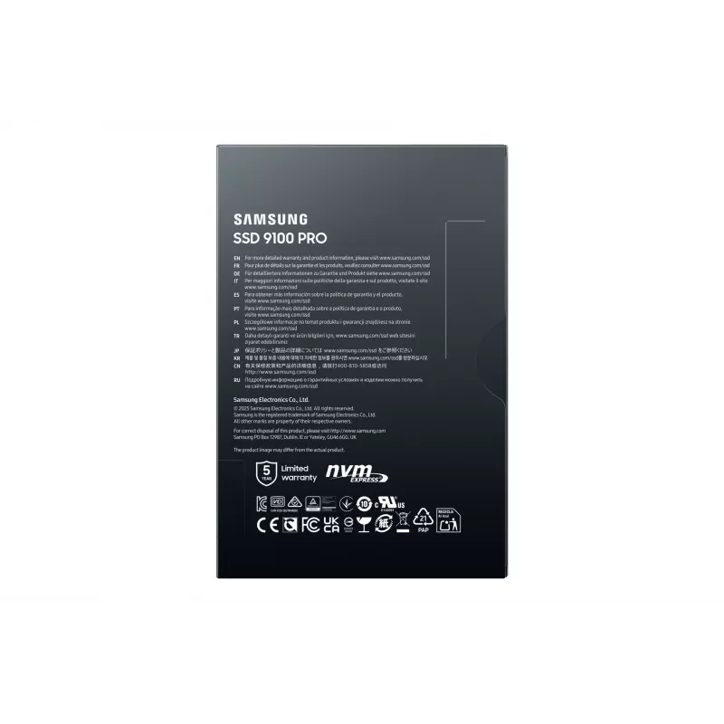 SSD M.2 2280 Samsung 9100 PRO 2 TB PCIe 5.0 NVMe — 14700/13400 MB/s, V-NAND TLC