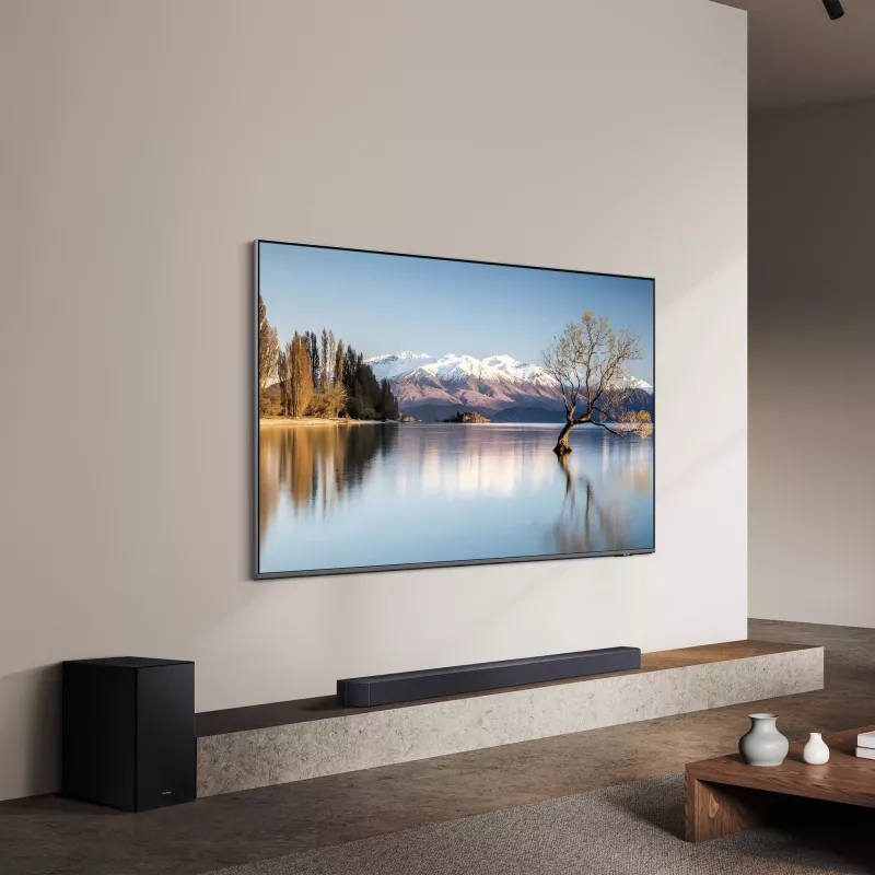 Soundbar Samsung HW-Q600F 3.1.2 Kanäle mit kabellosem Subwoofer, Bluetooth, HDR10+ (schwarz)