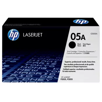 HP 05A Schwarze Original LaserJet Tonerkartusche, 2300 Seiten, Schwarz, 1 Stk.