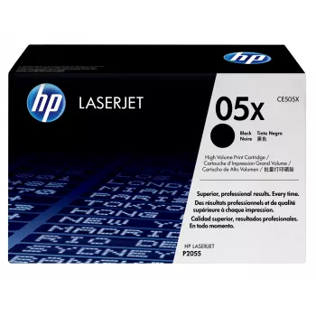 HP 05X Original schwarze LaserJet-Tonerkartusche mit hoher Reichweite, 6500 Seiten, Schwarz, 1 Stk.
