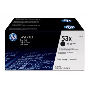 HP 53X 2er-Pack High Yield Schwarz Original LaserJet Tonerkartuschen