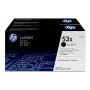 HP 53X 2er-Pack High Yield Schwarz Original LaserJet Tonerkartuschen