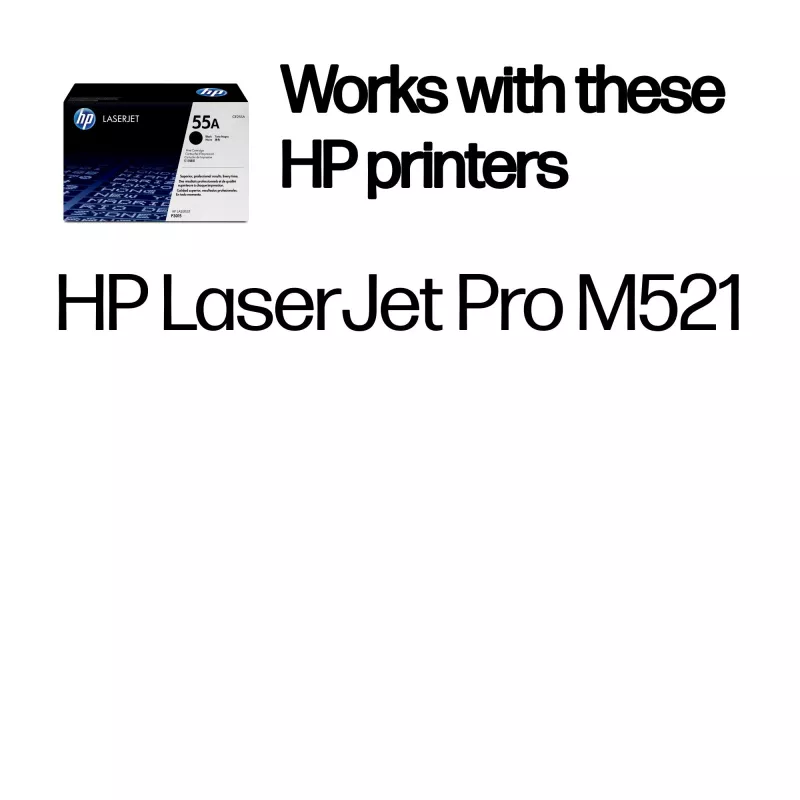 HP 55A schwarze Original LaserJet Tonerkartusche, 6000 Seiten, schwarz, 1 Stk.