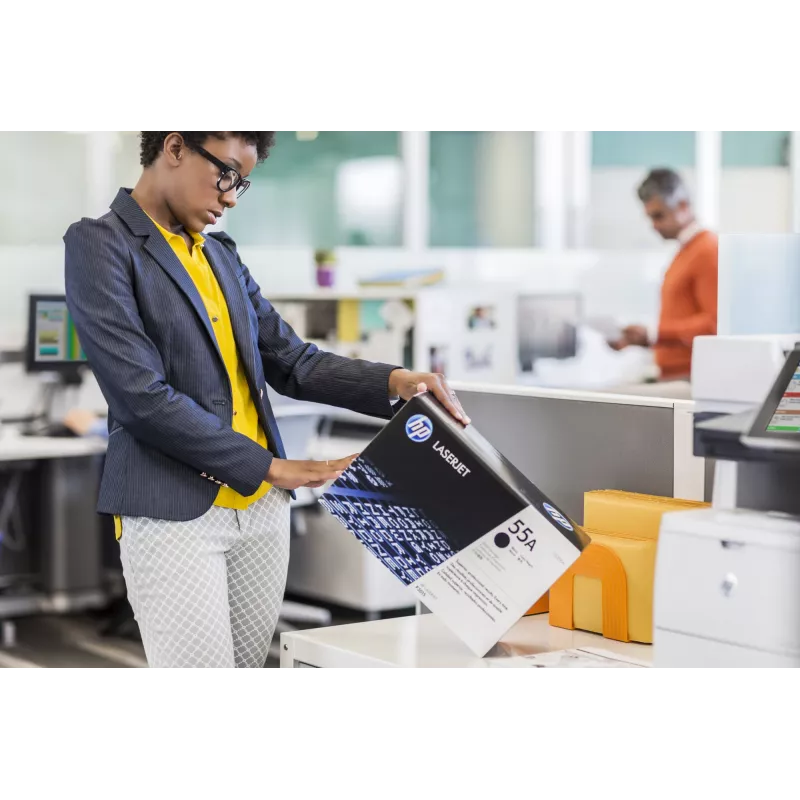 HP 55A schwarze Original LaserJet Tonerkartusche, 6000 Seiten, schwarz, 1 Stk.