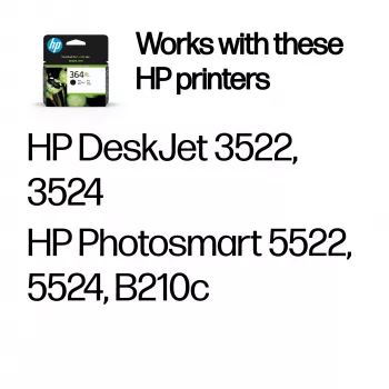 HP 364XL Original Tintenpatrone Schwarz, Hohe Ergiebigkeit