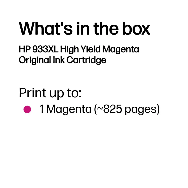 HP 933XL High Yield Magenta Original Druckerpatrone