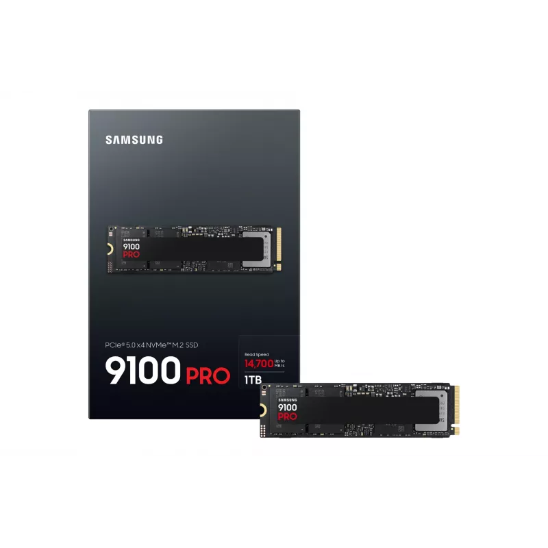M.2 NVMe SSD Samsung 9100 PRO 1 TB, PCIe 5.0, 2280, Lesen 14700 MB/s, Schreiben 13300 MB/s