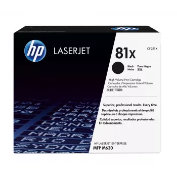 HP 81X High Yield Black Original LaserJet Toner Cartridge, 25000 Seiten, Schwarz, 1 Stück