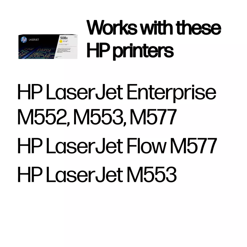 HP 508X High Yield Yellow Original LaserJet Toner Cartridge, 9500 Seiten, Gelb, 1 Stück