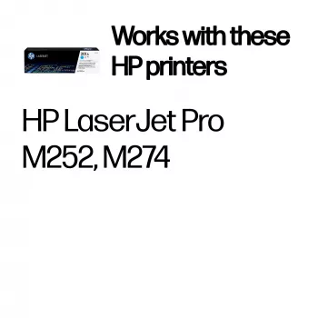 HP 201A Cyan Original LaserJet Toner Cartridge. Farbtoner-Seitenreichweite: 1330 Seiten, Druckfarben: Cyan, Menge pro Packung: 1 Stück