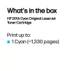 HP 201A Cyan Original LaserJet Toner Cartridge. Farbtoner-Seitenreichweite: 1330 Seiten, Druckfarben: Cyan, Menge pro Packung: 1 Stück