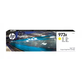 HP 973X Gelbe Original PageWide Kartusche mit hoher Reichweite, Gelb, 1 Stk., 7000 Seiten