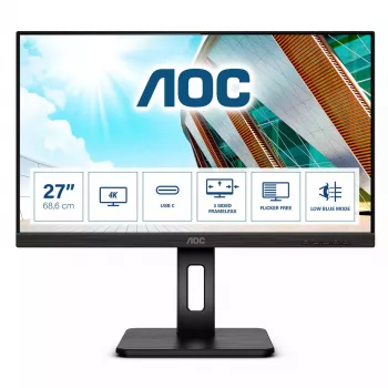 AOC U27P2CA Computer Monitor 68,6 cm (27 Zoll) 3840 x 2160 Pixel 4K Ultra HD LED Schwarz