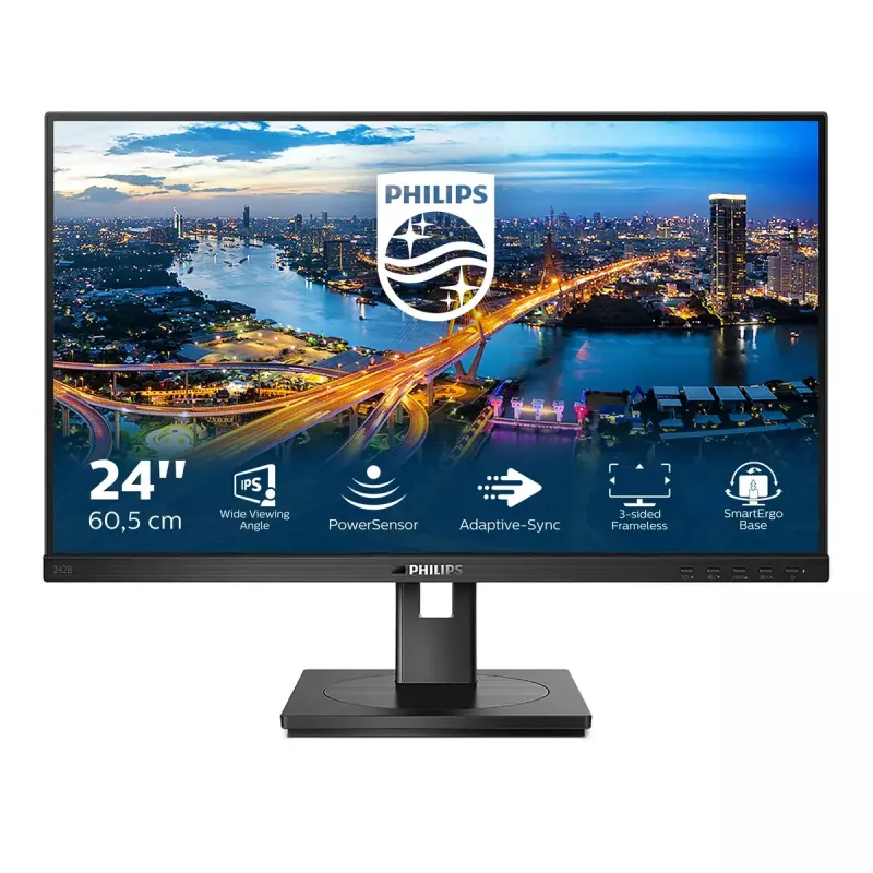 Philips B Line 242B1/00 Computer Monitor 60,5 cm (23,8 Zoll) 1920 x 1080 Pixel Full HD LED Schwarz