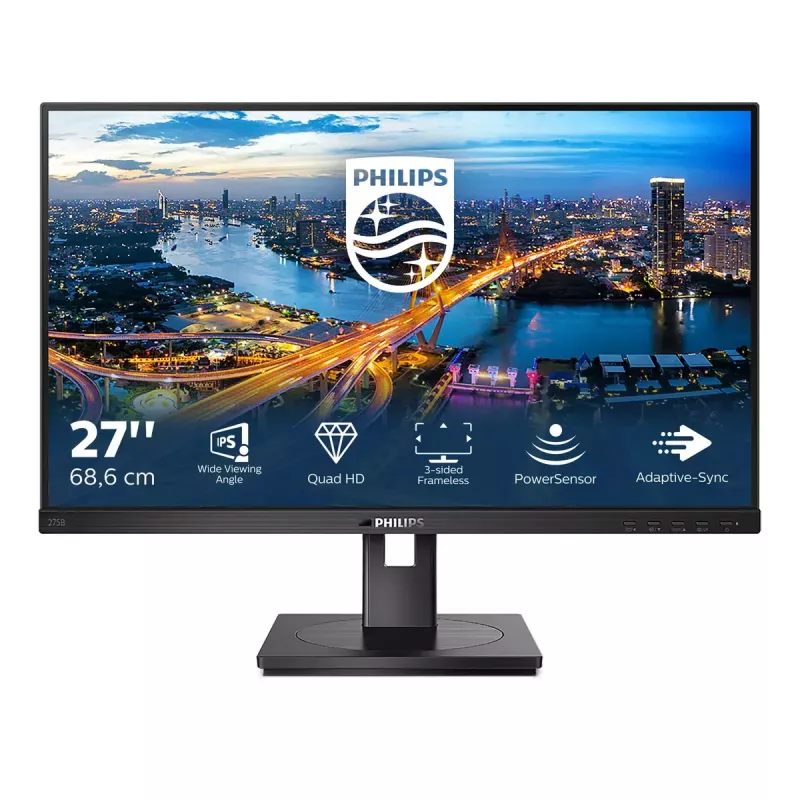 Philips B Line 275B1/00 Computer Monitor 68,6 cm (27 Zoll) 2560 x 1440 Pixel 2K Ultra HD LCD Schwarz