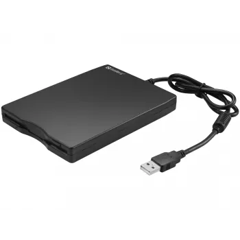 Sandberg USB-Diskettenlaufwerk, Externes Diskettenlaufwerk, USB 2.0, 360 U/min, 102 mm, 140 mm, 17 mm