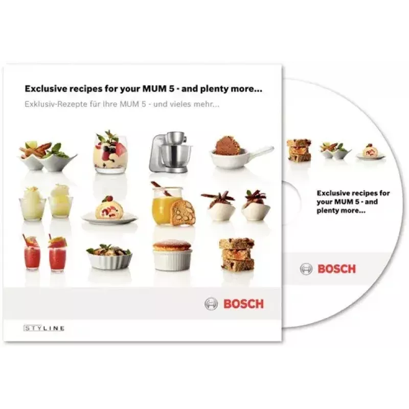Bosch Styline Küchenmaschine 900 W 3,9 L Edelstahl, Weiß