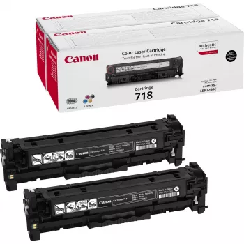 Canon CRG-718 Bk VP Tonerkartusche 2 Stück Original Schwarz