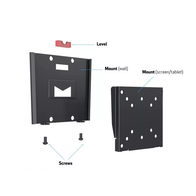 Wallmount Multibrackets M VESA I Schwarz 50x50 75x75 100x100