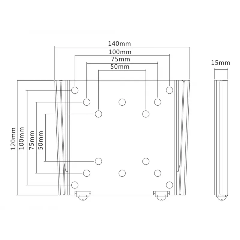 Wallmount Multibrackets M VESA I Schwarz 50x50 75x75 100x100