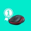 Maus Logitech M185 Wireless Rot