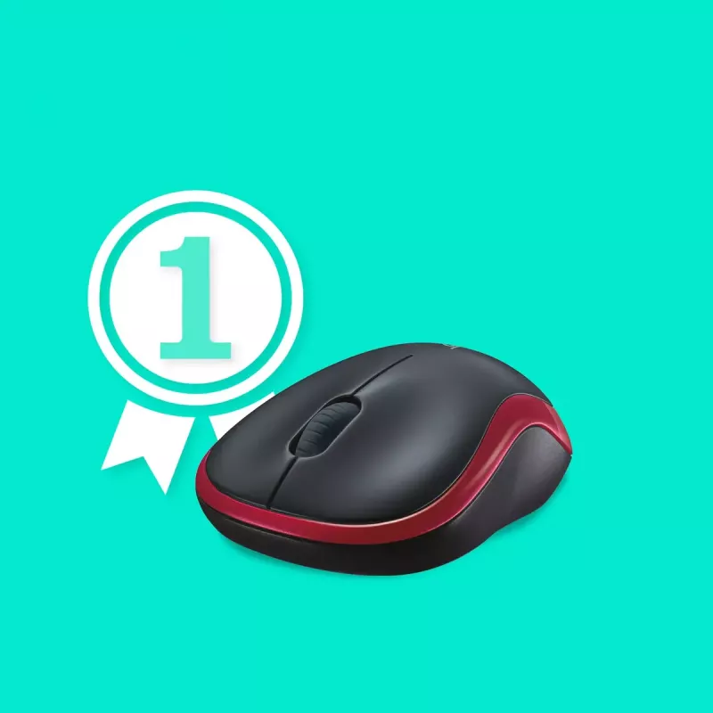 Maus Logitech M185 Wireless Rot