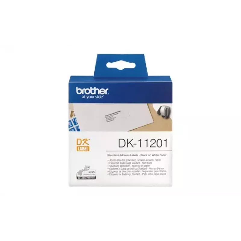 Adressetiketten Brother DK11201 Schwarz auf Weiß