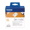 Versandetiketten Brother DK11202 Schwarz auf Weiß 62 mm