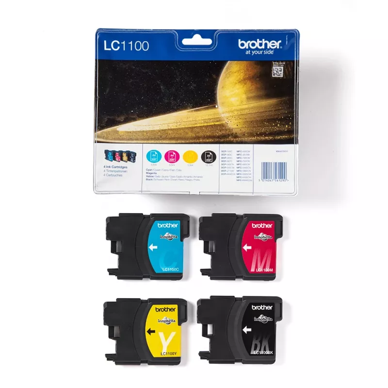 Brother LC1100VALBPDR Tintenpatrone 4 St. Original Schwarz, Cyan, Magenta, Gelb