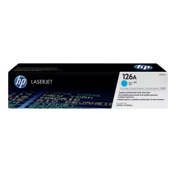 HP 126A Cyan Original LaserJet Tonerkartusche, 1000 Seiten, Cyan, 1 Stk.