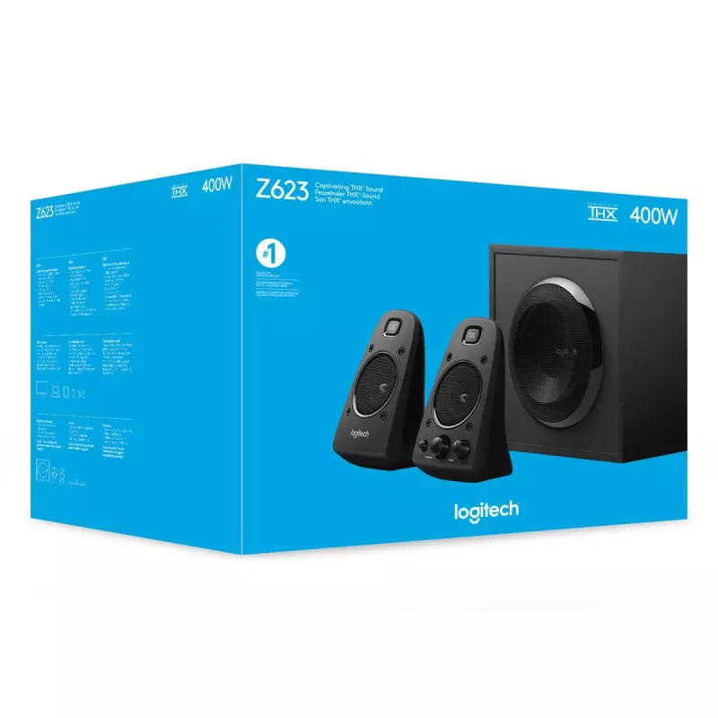 Lautsprecher Logitech SPEAKER 2.1 Z623/980-000403 200W