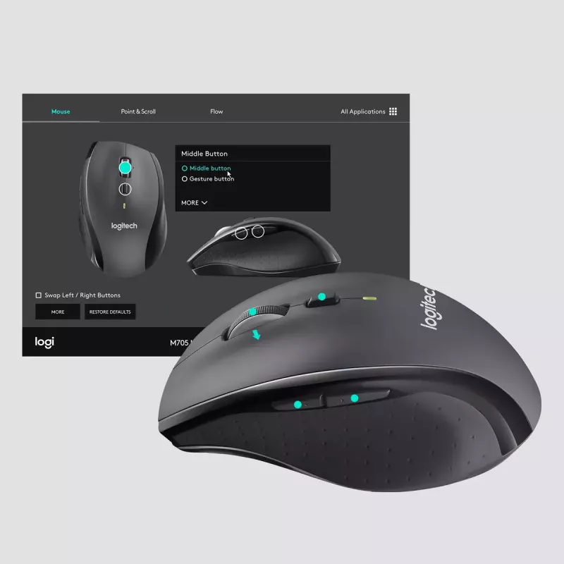 Mouse Logitech Marathon M705 RF Wireless