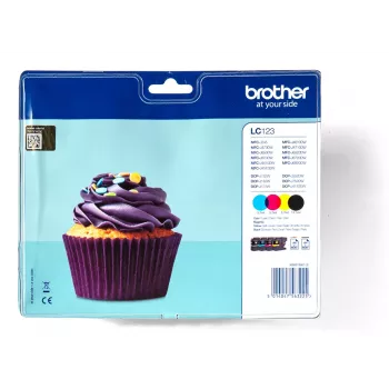 Brother LC-123VALBP Tintenpatrone 4 Stk. Original Schwarz, Cyan, Magenta, Gelb