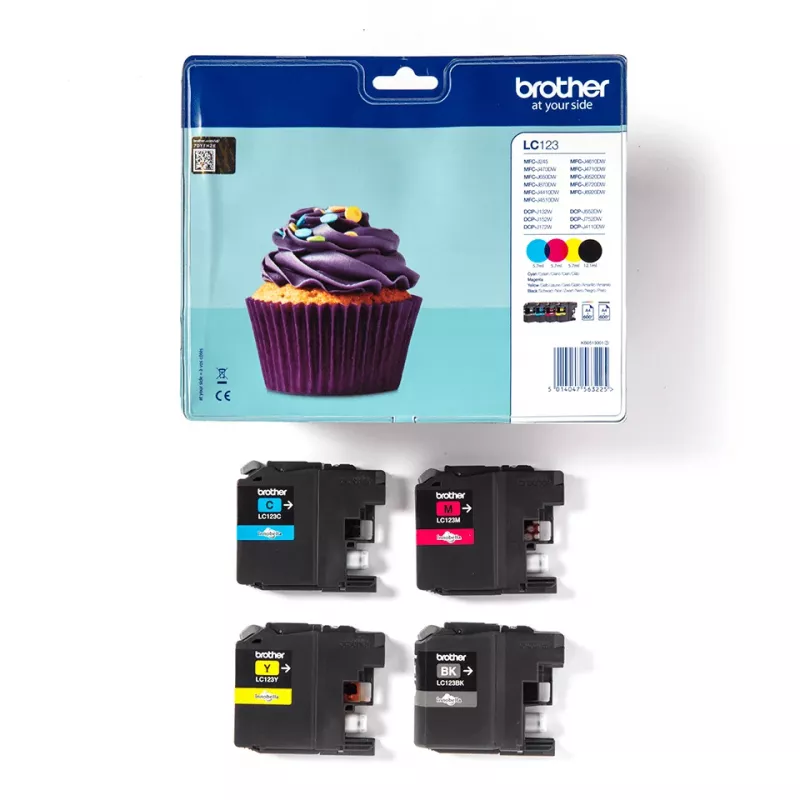 Brother LC-123VALBP Tintenpatrone 4 Stk. Original Schwarz, Cyan, Magenta, Gelb