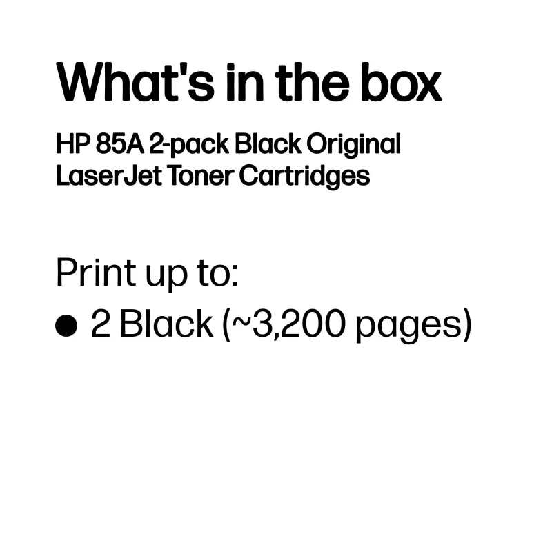 HP 85A 2er-Pack schwarze Original LaserJet Tonerkartuschen