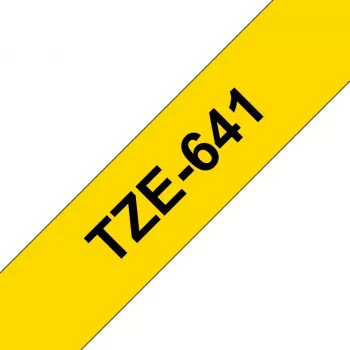 Beschriftungsband Brother TZe641 18mm Schwarz auf Gelb