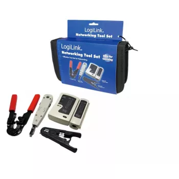 Kabelvorbereitungswerkzeug-Set LOGILINK WZ0012 — Werkzeuge für RJ45 und RJ11 (Abisolierer, Crimpzange, Schneider)
