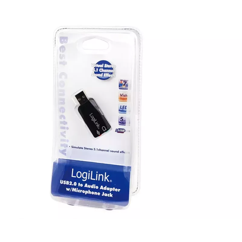 USB Soundkarte LOGILINK UA0053 — USB-Schnittstelle, 5.1-Kanal-Audioausgang