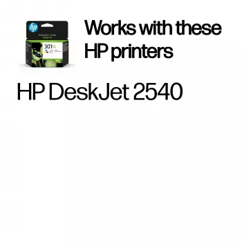 HP 301XL Original Tintenpatrone, 3-Farben, Hohe Ergiebigkeit, Cyan, Magenta, Gelb, 1 Stück, 300 Seiten