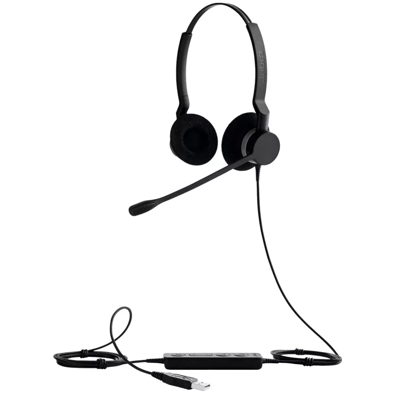 Jabra BIZ 2300 Duo, USB, MS, Kabelgebunden, Büro/Callcenter, 150 - 4500 Hz, 68 g, Headset, Schwarz