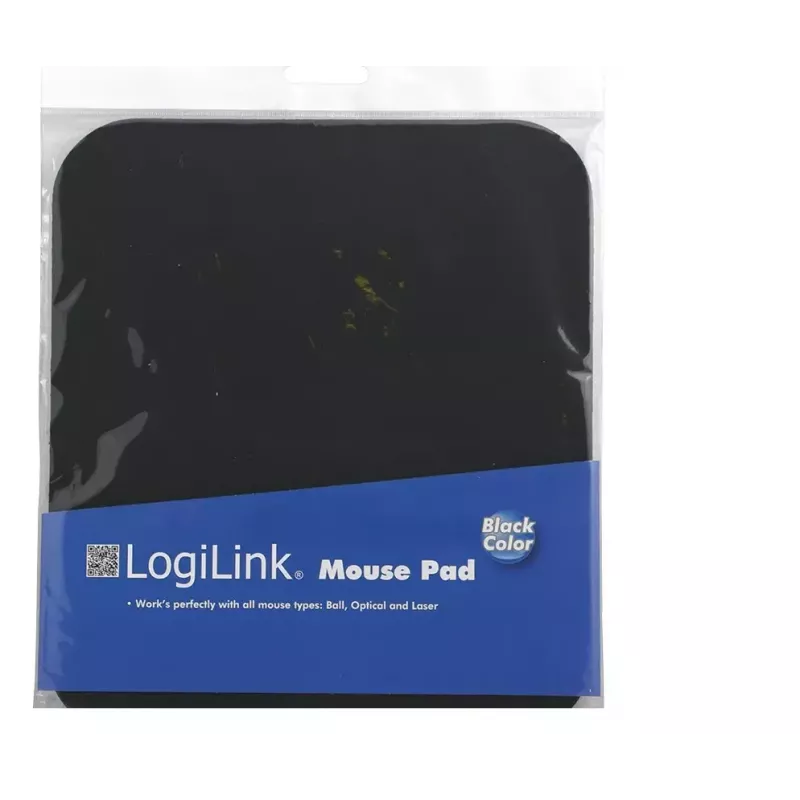 Mauspad LOGILINK ID0096 — schwarz, 250 × 220 mm, einfarbige Oberfläche