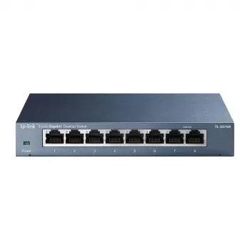 TP-Link 8-Port 10/100/1000Mbps Desktop Network Switch, Unmanaged, Gigabit Ethernet (10/100/1000), Full Duplex