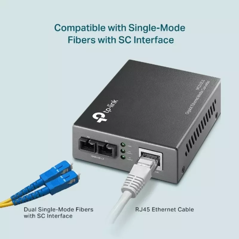 Media Converter TP-Link MC210CS, Gigabit, 1000 Mbit/s, SC-Stecker