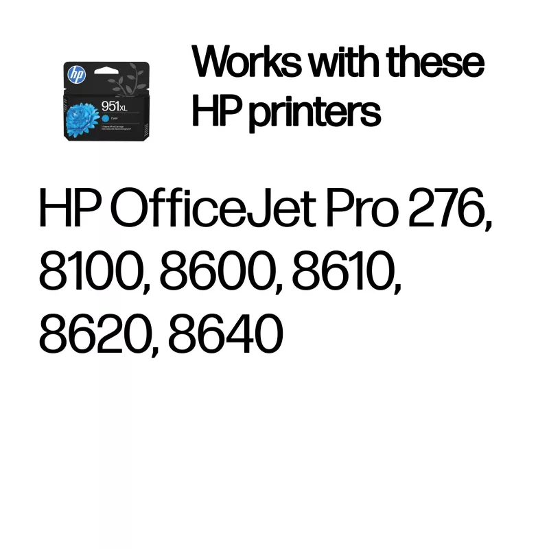 HP 951XL Original-Tintenpatrone Cyan (Hohe Ergiebigkeit)