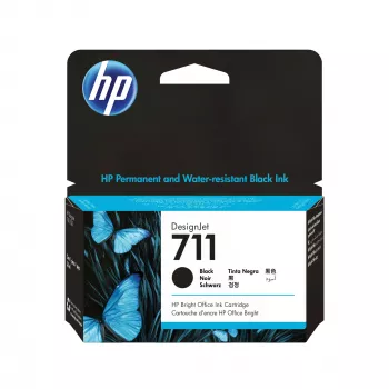 HP 711 38-ml Schwarz DesignJet Tintenpatrone, HP DesignJet T100, T120, T125, T130, T520, T525, T530 Printer series, Thermal inkjet, Schwarz, Singapore, Malaysia, 119 mm, 126 mm